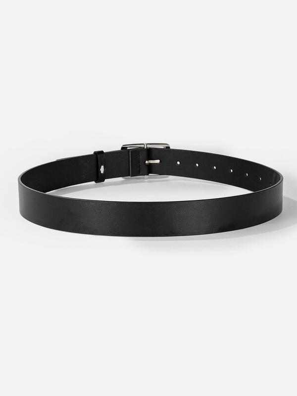 Women's Simple Style Plain Color PU Buckle Belt, Casual Trendy All-match Belt, Fashionable Waistband for Daily & Party Clothing Decoration for Women & Men