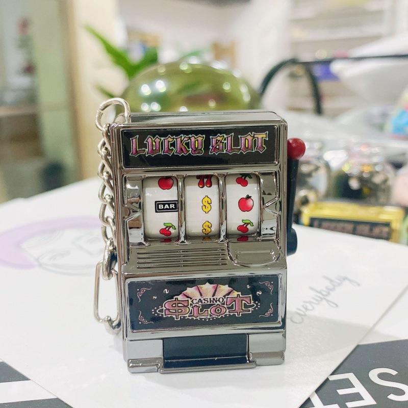 Back To School Mini Slot Machine Keychain, Funny Lucky Slot Machine Bank for Gaming Gifts Las Vegas Cute Souvenirs