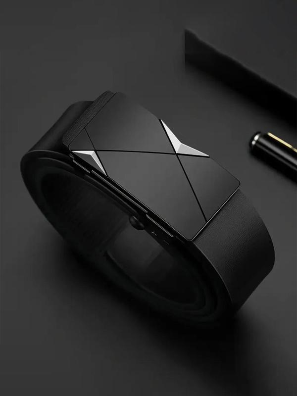 Men's Business Automatic Buckle Belt, Casual Waistband for Jeans Trousers, Fashion Belt for Party, Daily Clothing Decor, Trendy Exquisite Belt for Gift