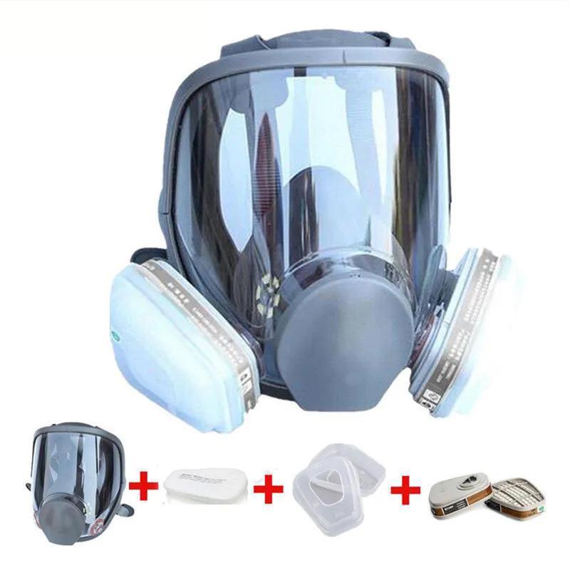 7 in 1 Full Face Mask, Reusable Dustproof Face Mask, Anti-chemical Paint Mask, Easy To Pull-in Silicone Sealed Mask for Outdoor Sports, Face Care Products