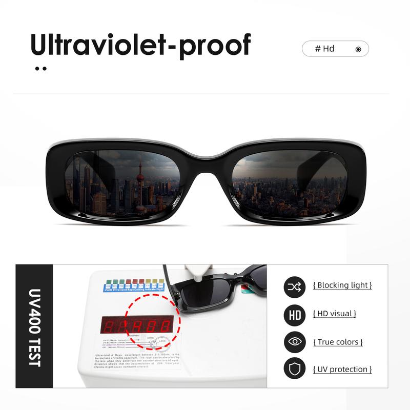 kimorn Retro Rectangle Sunglasses for Women Men Thick Frame Sun Glasses UV Protection Shades K1703