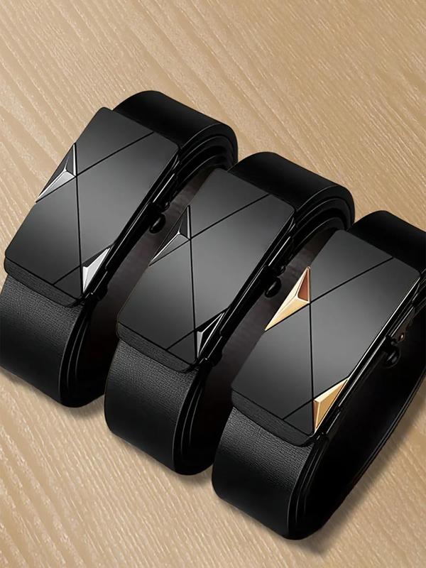 Men's Business Automatic Buckle Belt, Casual Waistband for Jeans Trousers, Fashion Belt for Party, Daily Clothing Decor, Trendy Exquisite Belt for Gift