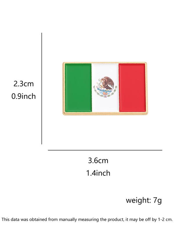 Creative Flag Design Baseball Cap Decoration, Fashionable Alloy Badge for Daily Clothing Decor, Trendy All-match & Exquisite Brooch for Birthday Gift