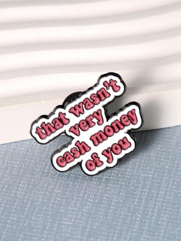 Cute Letter Pattern Brooch Pin, Personalized New Fashion Casual Clothes Kawaii Accessories for Women for Daily Clothing Decor, 2024 New Trendy All-match & Exquisite Brooch for Birthday Gift