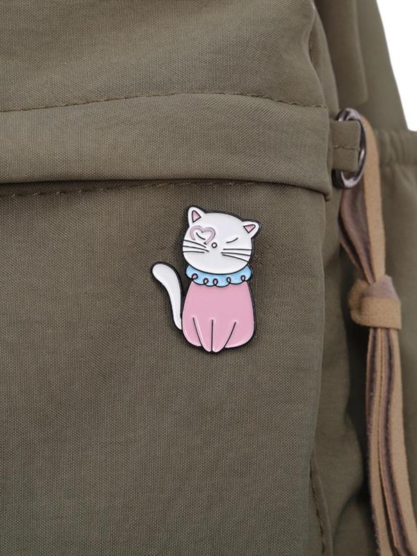 Cute Cartoon Cat Brooch Set, Fashionable Animal Design Brooch for Women & Men, Enamel Pin Suitable for Backpacks, Jeans, Scarves, Hats Decoration