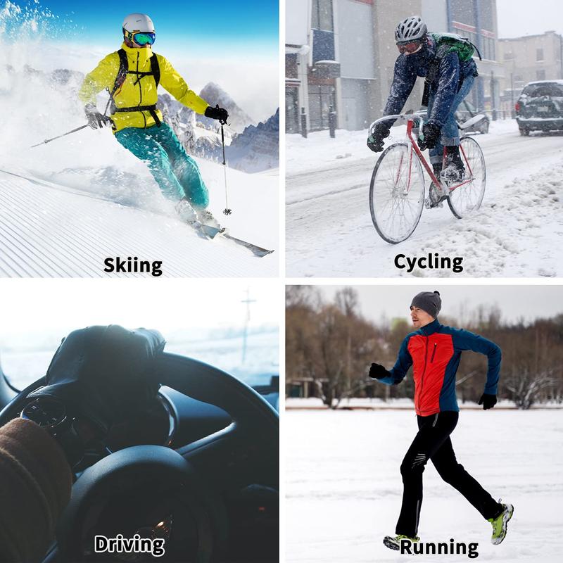 Winter Warm Gloves, 1 Pair Fashion Touch Screen Non-slip Windproof Gloves for Outdoor Cycling, Hiking, Sports Running, Ideal for Women and Girls