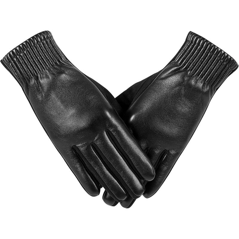 Winter Fashion Leather Gloves for Women,Finger Touchscreen  Lined Windproof Warm Suede Driving Gloves