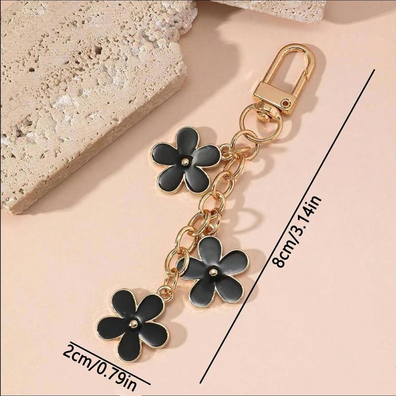Flower Pendant Keychain, Summer Car Flower Keychain Pendant, Cute Car Decoration for Women and Girls, Car Accessories