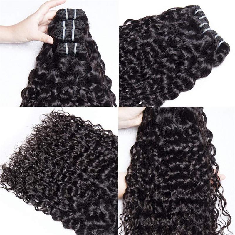 [Wequeen] Budget Friendly 10A Grade Brazilian Virgin 100% Human Hair Deep Wavy Kinky Curly Quick Weave Sew in Glue in Viral Hair Bundles