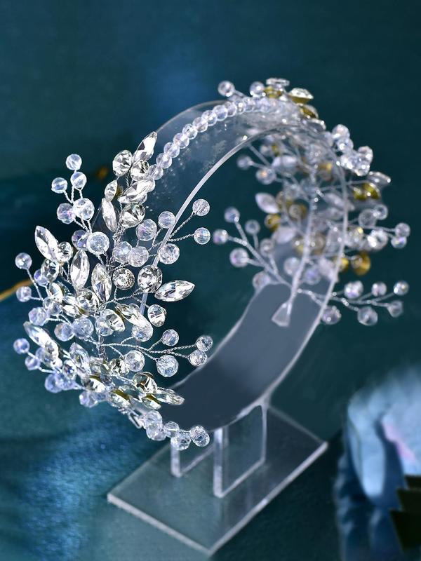 Artificial Crystal Decorated Bridal Headband, Elegant Rhinestone Decorated for Wedding Bridal Party Formal Occasions, Fashion Hair Accessories for Women
