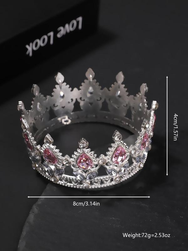 Rhinestone Crown for Wedding Bridal, Elegant Headwear for Party, Fashion Accessories for Women & Girls