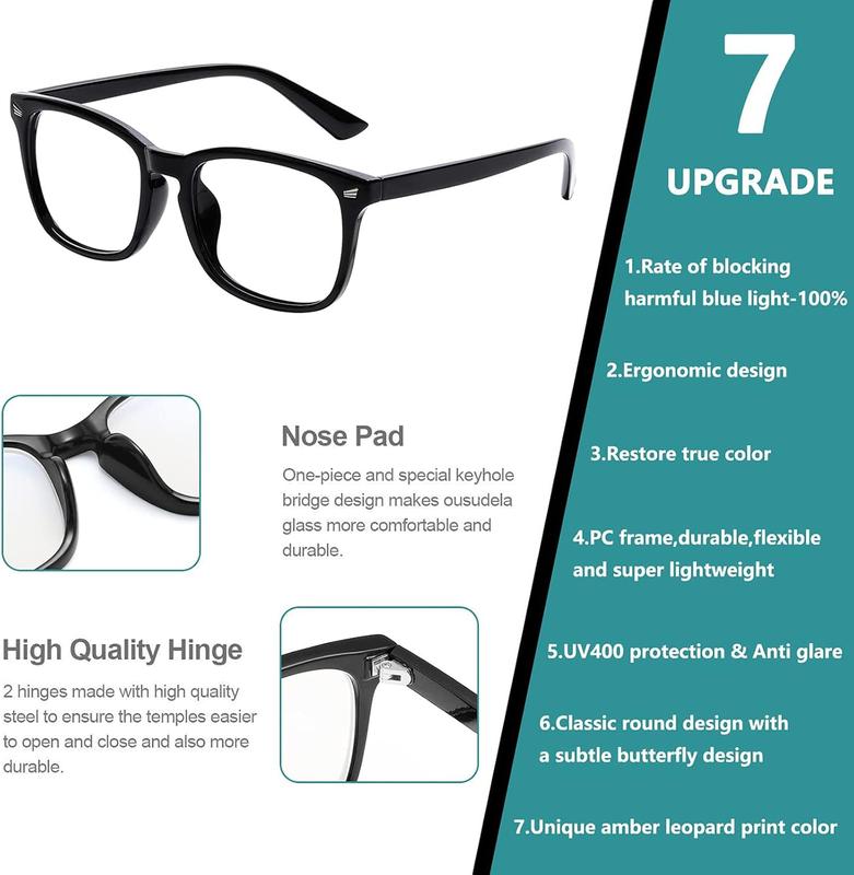 3PACK Blue Light Glasses for Woman Men Computer Blue Light Glasses
