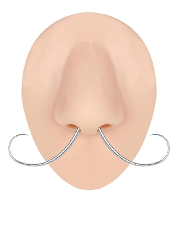 Unisex Nose Ring & Replacement Balls Kit, Rhinestone & Heart & Star Decor Nose Piercing Jewelry, Stainless Steel Nose Ring, Fashion Jewelry for Party, Daily Decor