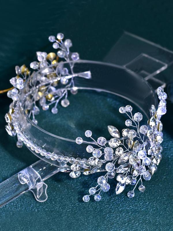 Artificial Crystal Decorated Bridal Headband, Elegant Rhinestone Decorated for Wedding Bridal Party Formal Occasions, Fashion Hair Accessories for Women