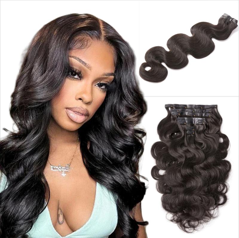 LUVME 100% Virgin Human Hair Extensions 135g Pack Straight, Body Wave, Kinky Curly, Yaki Straight Clip-In 02ACCU