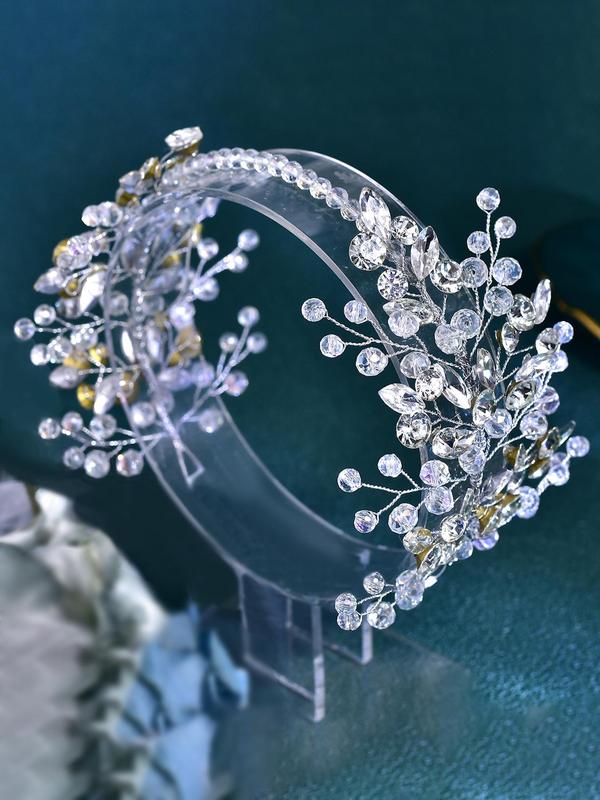 Artificial Crystal Decorated Bridal Headband, Elegant Rhinestone Decorated for Wedding Bridal Party Formal Occasions, Fashion Hair Accessories for Women