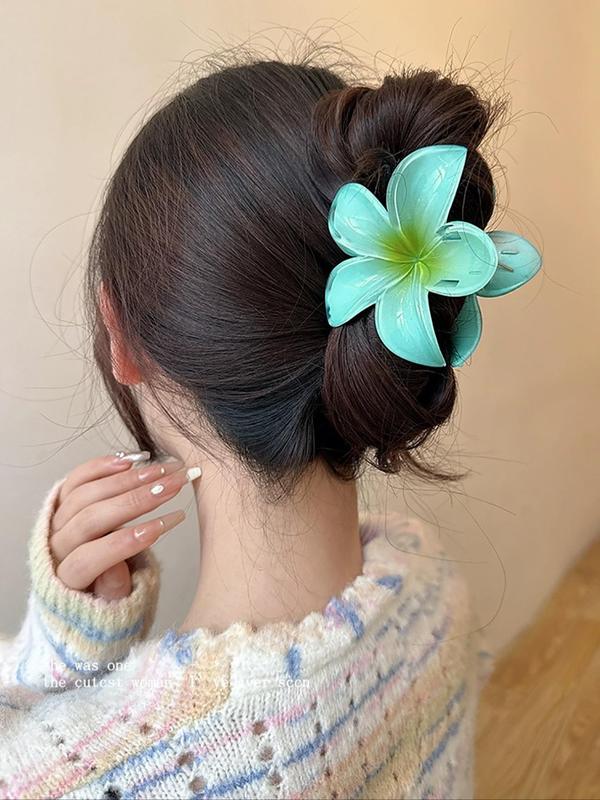 Simple Flower Design Hair Claws, Casual and Versatile Hair Accessories for Women, Minimalist Headwear Suitable for Beach Vacation Daily Use