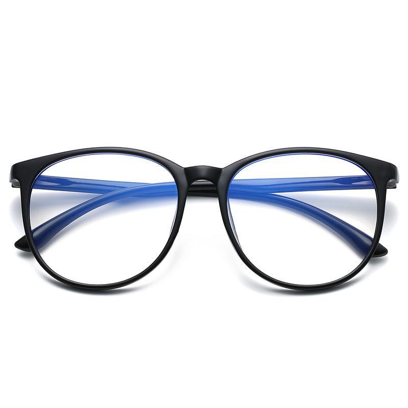 1 Pair Gaming Glasses - Fashion Oversized Round Frame Blue Light Blocking Clear Lens Glasses - For Women - Suitable for Gaming, Computer Use & Reading - Perfect Gift for Gamers & Office Workers