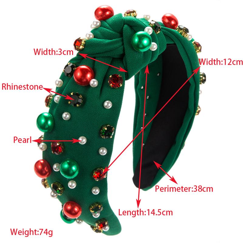 Faux Pearl Decorated Knot Design Hair Hoop,Elegant Rhinestone Decorated Hair Hoop forWomen & Girls, Fashion Hair Accessories forParty, Daily Clothing Decor