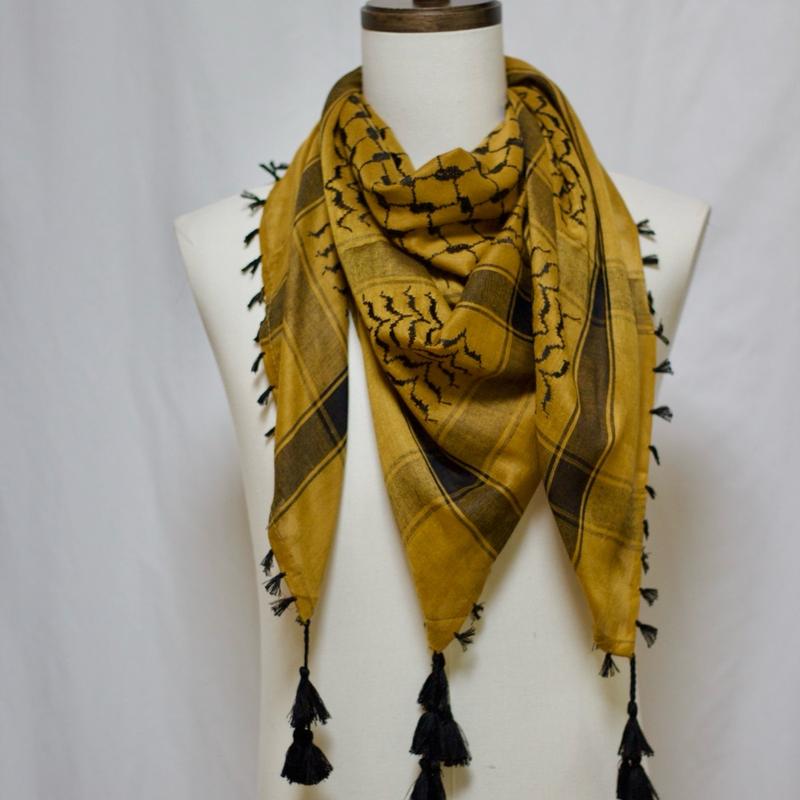 Ahla Shabab Gold & Black Hatta Kuffiyeh