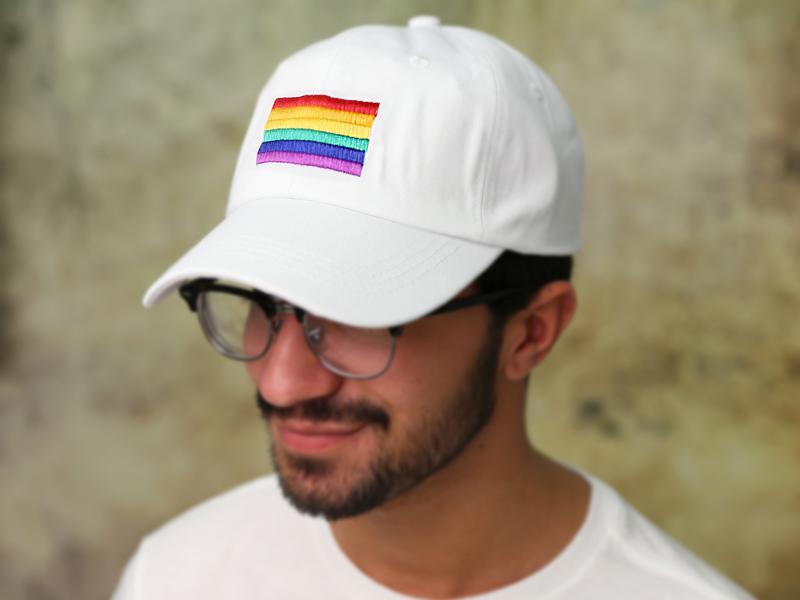 Rainbow LGBTQ+ Gay PRIDE Prade Bundle - Rainbow Shoelaces, Rainbow Hat, Rainbow Flag Pin, Rainbow Bracelet, Rainbow PRIDE Keychains