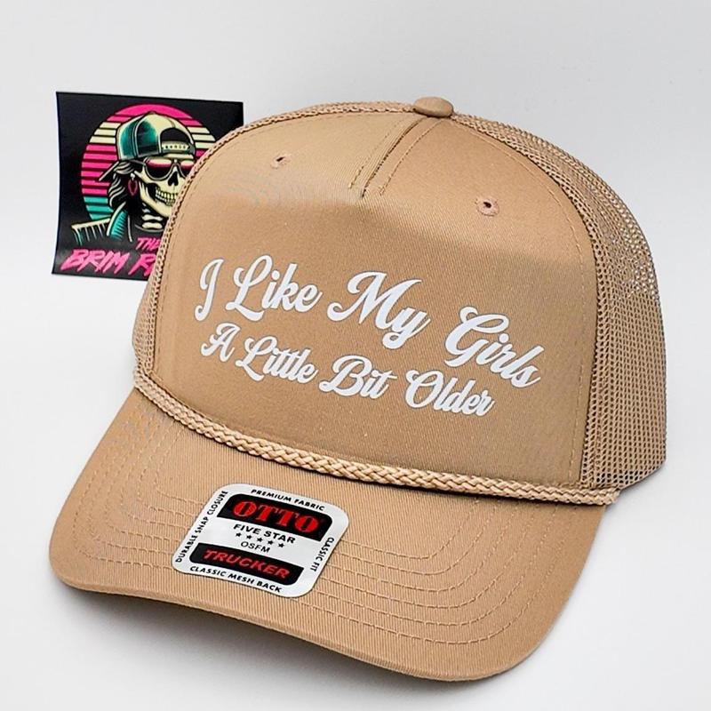 I Like My Girls MEN A Little Bit Older Hat | Music Funny Men's Accessories