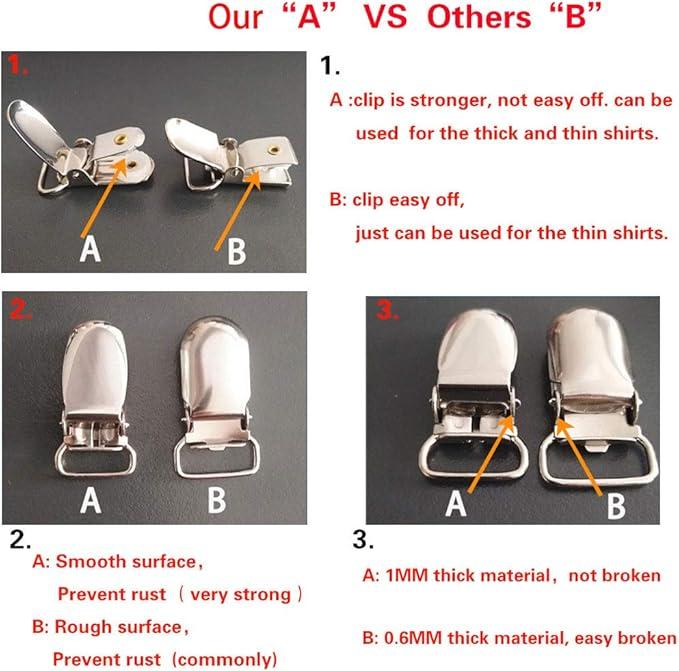 Adjustable Elastic Garter Military Shirt Holder with Non-Slip Locking Clamps for Men