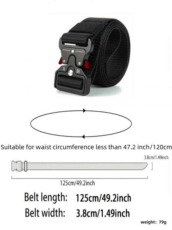Unisex Solid Color Tape Belt, Multifunctional Outdoor Training Tactical Belt, Casual Waistband for Jeans Trousers