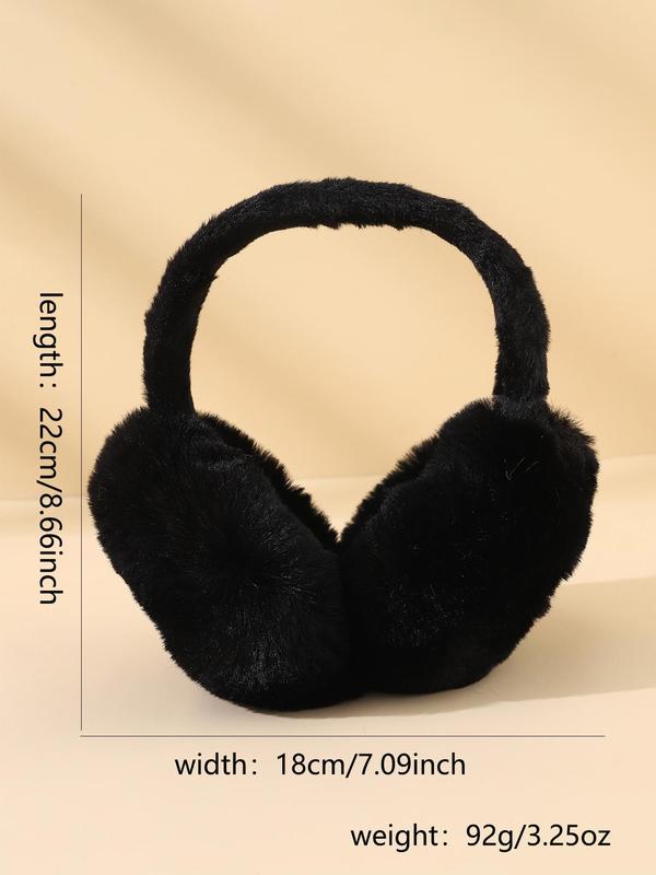 Cute Solid Color Fluffy Plush Winter Earmuffs,  Outdoor Sports Cycling Ear Cover, Daily Clothing Decoration