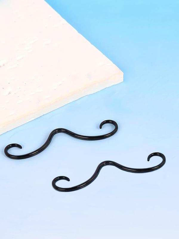 Stainless Steel Mustache Shaped Septum Ring, 1 Count  2 Counts Novelty Nose Piercing Jewelry for Men & Women, Trendy All-match Body  Jewelry for Birthday Gift