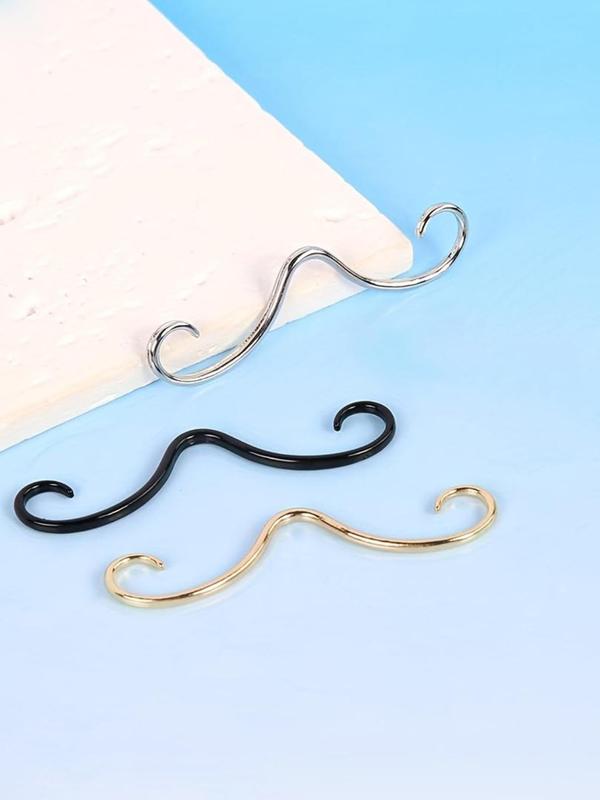 Stainless Steel Mustache Shaped Septum Ring, 1 Count  2 Counts Novelty Nose Piercing Jewelry for Men & Women, Trendy All-match Body  Jewelry for Birthday Gift