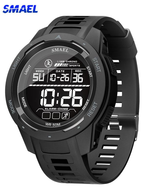 Men's Sportive Digital Watch, Calendrier Digital Watch with Luminous Dial, Waterproof Multifunctional Watch with Digital Display for Men