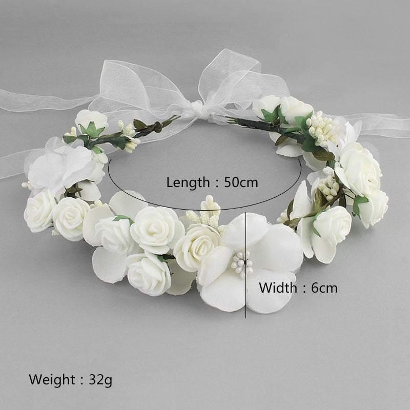 Miallo Flower Hair vine in Beach Wedding Women Hair Jewelry Headbands Accessory for Bridal Bridesmaid Halloween Decoration