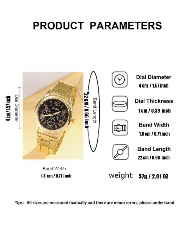 Women's Elegant Fashion Watch & Jewelry Set, Including Watch & Ring & Necklace & Bracelet, Trendy All-match & Exquisite Watch Set for Birthday Gift