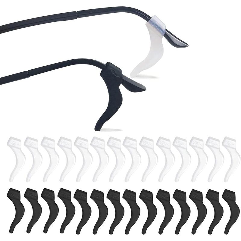 20 Pairs Glasses Anti-slip Silicone Ear Clip, Glasses Holder With Storage Box, Eyeglass Ear Grips, Safety Eyewear Retainers for Sunglasses Presbyopia Glasses Sports Glass