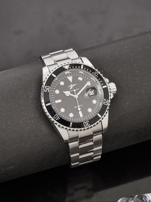 Men's Business Fashion Round Dial Analog Quartz Watch for Gift, Fashion Watch for Party, Daily Clothing Decor, Trendy All-match & Exquisite Watch for Birthday Gift with Box