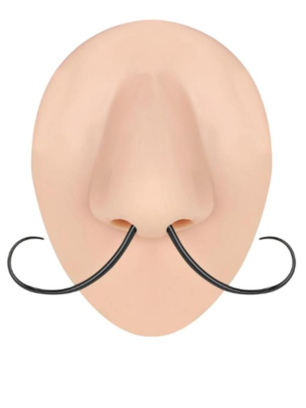 Stainless Steel Mustache Shaped Septum Ring, 1 Count  2 Counts Novelty Nose Piercing Jewelry for Men & Women, Trendy All-match Body  Jewelry for Birthday Gift