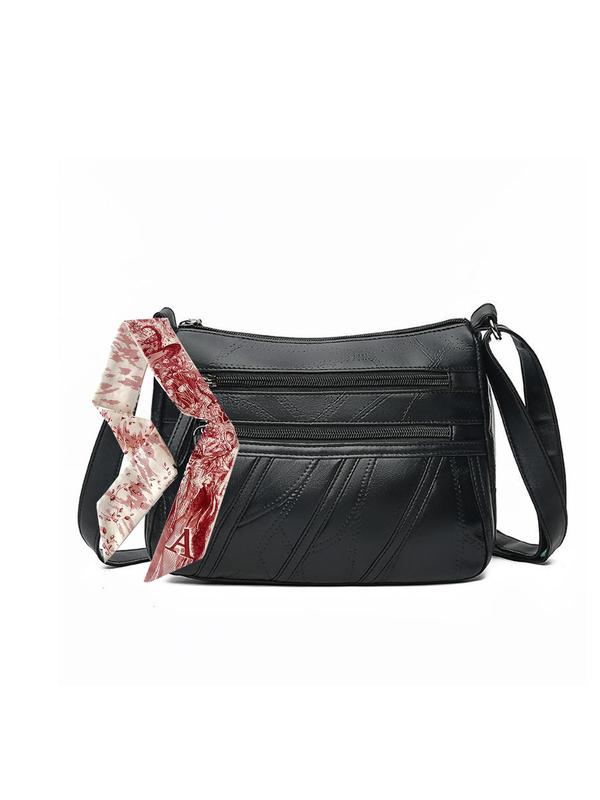 All Over Pattern Bag Silk Scarf, Elegant Bag Decoration for Women & Girls, Casual Trendy Versatile High-quality Daily Commuting Bag Silk Scarf for Daily Wear