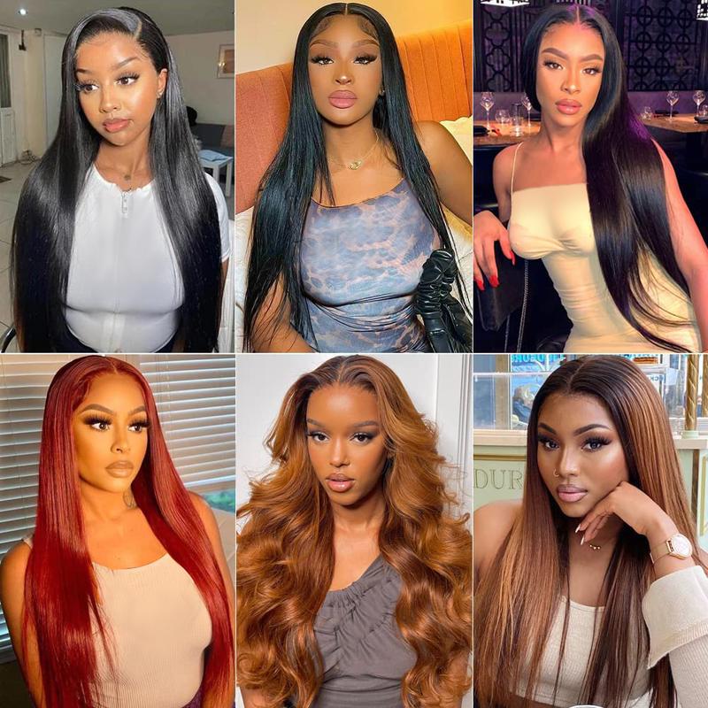 28 30 inch Straight Human Hair Wigs 13x4 Transparent Lace Front Wigs Brazilian Natural Hair Wig Sale Pre Plucked 13x4 HD Lace Frontal Wig Straight 180% C