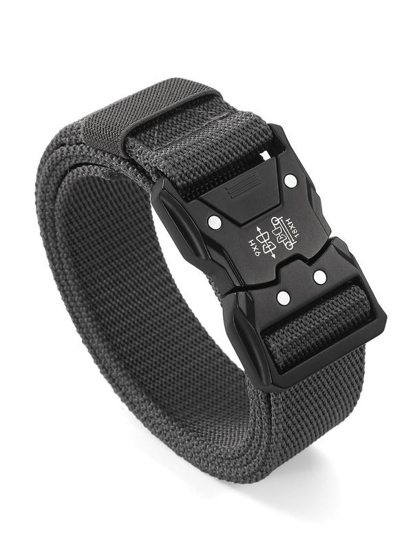 Men's Tactical Belt, Outdoor Work Training Belt, Tape Belt, Plastic Buckle Multi Function Belt, Fashion All-match Clothing Accessory