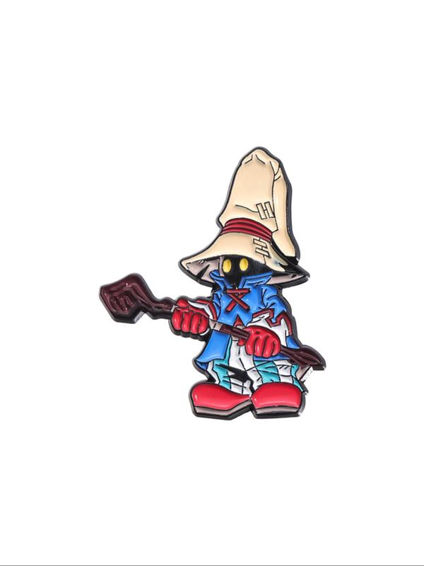 Cartoon Magic Man Design Brooch, Cute Alloy Badge for Daily Clothing Decor, Trendy All-match & Exquisite Brooch for Birthday Gift