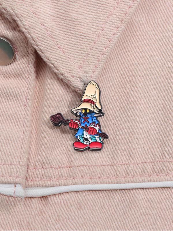 Cartoon Magic Man Design Brooch, Cute Alloy Badge for Daily Clothing Decor, Trendy All-match & Exquisite Brooch for Birthday Gift