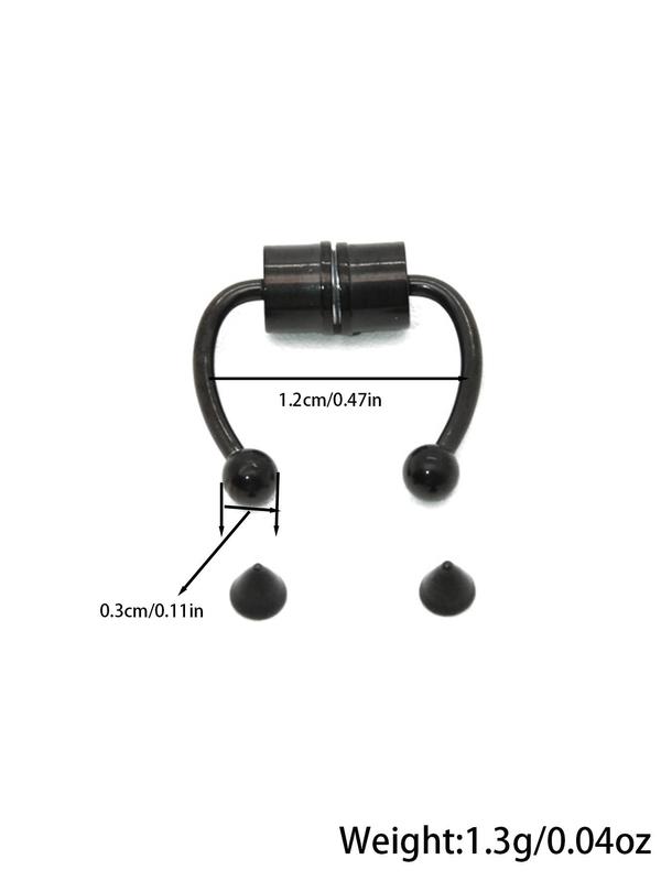Trendy Stainless Steel Magnetic Nose Cuff, No Piercing Needed Nose Ring for Women and Men, Fashion Accessories for Party, Daily Clothing Decor for Girl and Boy