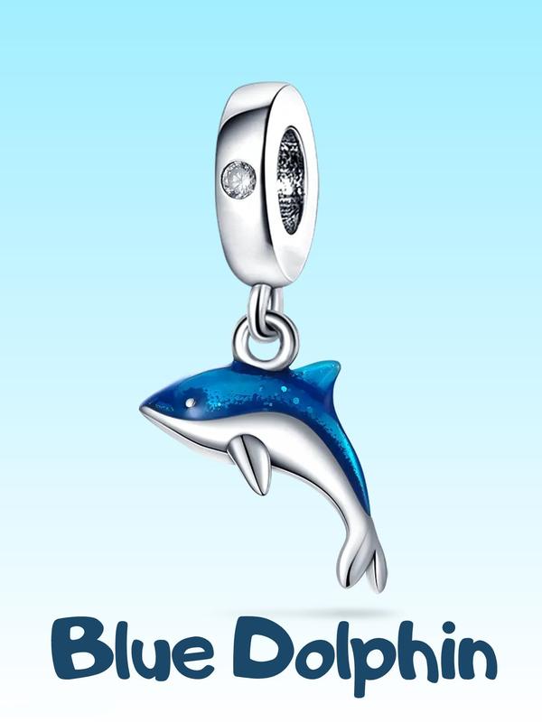 Dolphin Design Pendant, Cute Animal Charm for Jewelry Making, DIY Bracelet & Necklace Jewelry Making, Fashion Accessories for Women & Girls