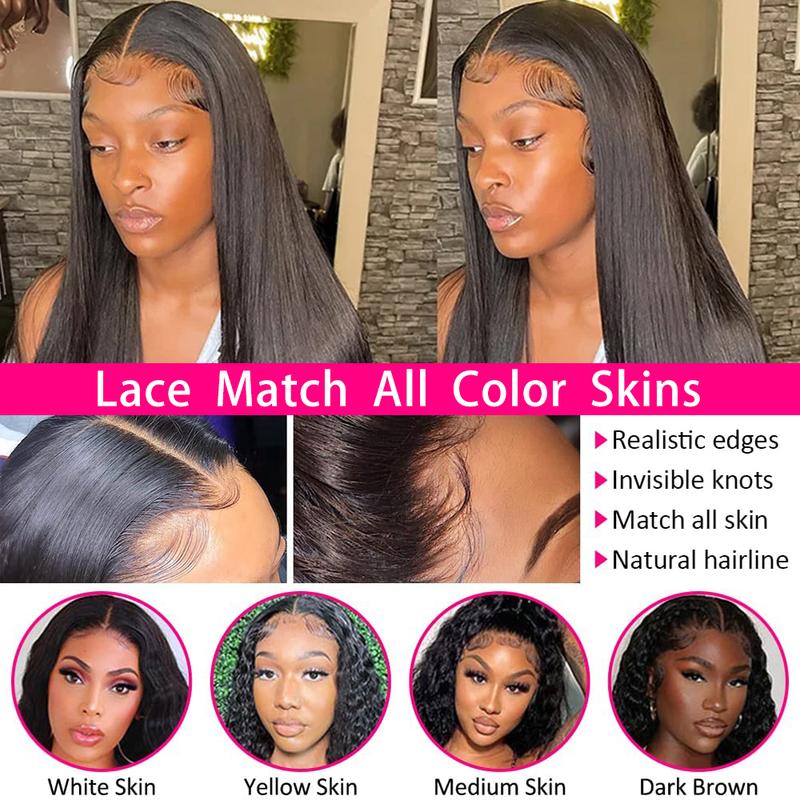 28 30 inch Straight Human Hair Wigs 13x4 Transparent Lace Front Wigs Brazilian Natural Hair Wig Sale Pre Plucked 13x4 HD Lace Frontal Wig Straight 180% C