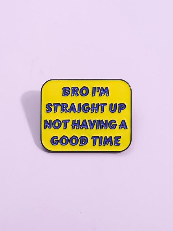 Letter Pattern Brooch Pin, Fashion Clothes Brooch for Women & Men for Party, Daily Clothing Decor, Trendy All-match & Exquisite Brooch for Birthday Gift