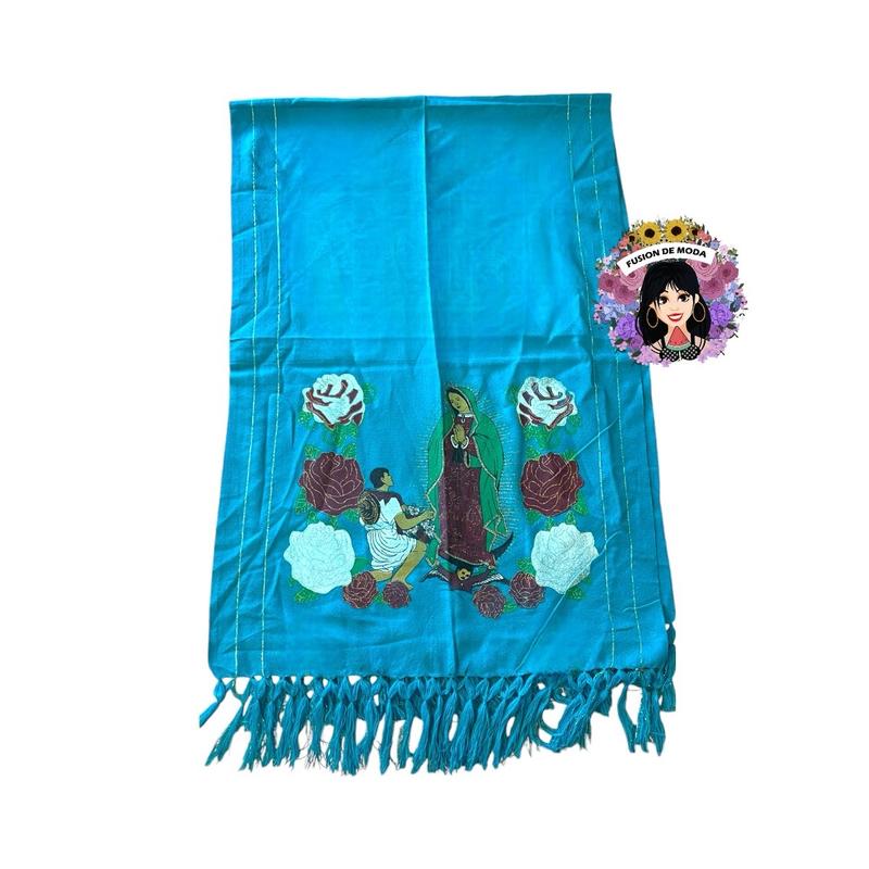 Rebozo artesanal telar virgen