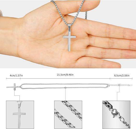 Cross Necklace for Men Women, Cross Chain, Cross Necklace,  Cross Necklaces for Men, Mens Cross Necklaces, Cross Pendant