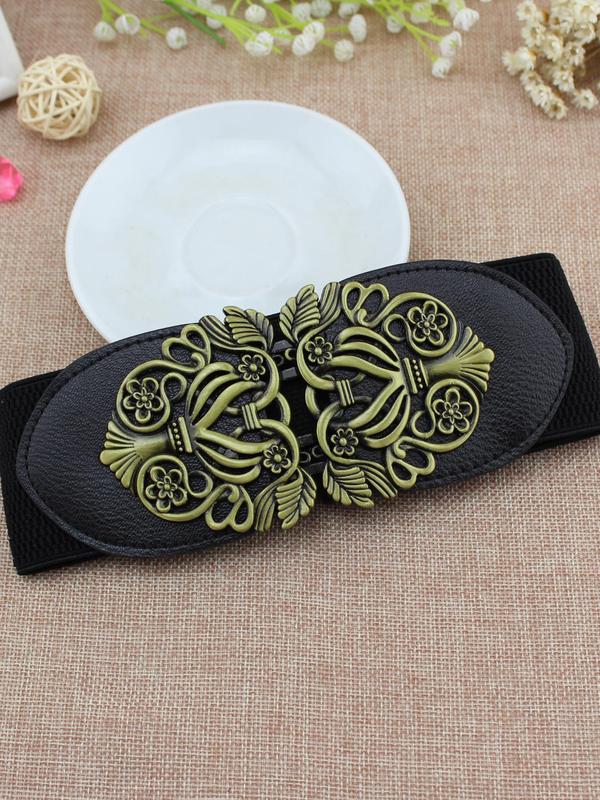 Fashionable Elastic Wide Belt for Women, Elegant All-match Clothes Accessories for Daily Clothing Decor, Trendy All-match & Exquisite Belt for Birthday Gift