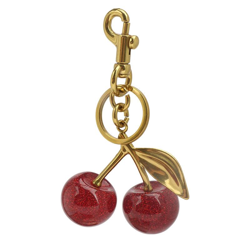 Bag pendant, keychain, cherry pendant, hanging decoration, women's bag, key decoration, alloy trend